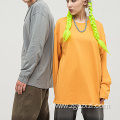 Spring solid color loose long sleeve bottoming shirt